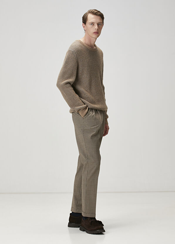 Beymen Club Deve Tüyü Armür Örgü Dokulu Yün Kazak - 2