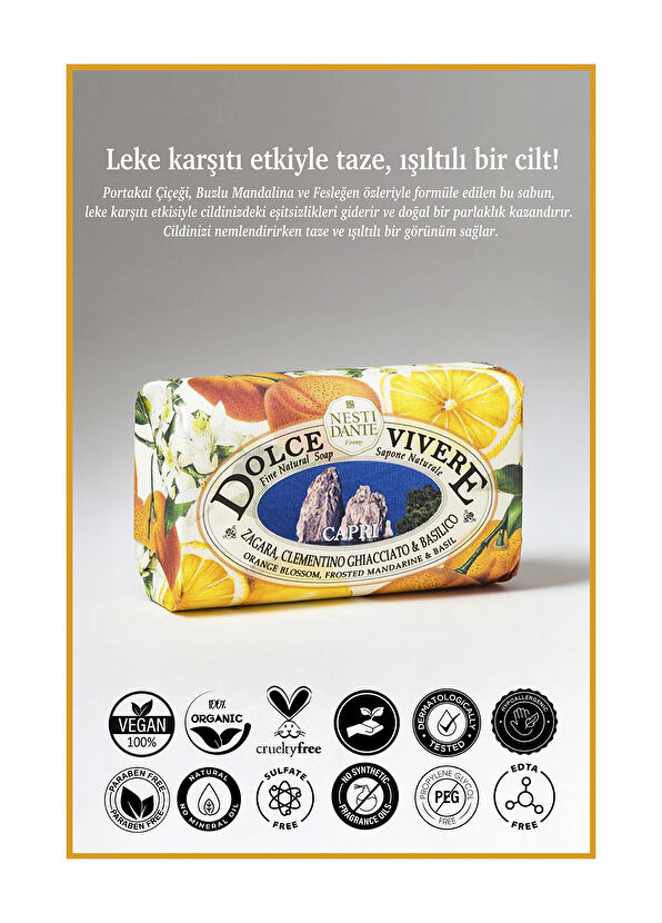 Nesti Dante Dolce Vivere Capri Turunçgil Kokusu Vegan Bakım Sabunu 250 gr - 2