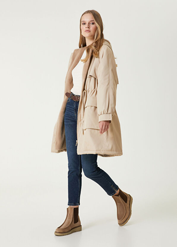 Beymen Club Beige Lined Coat - 3