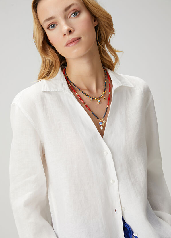 Beymen Club Off-White Linen Shirt - 1