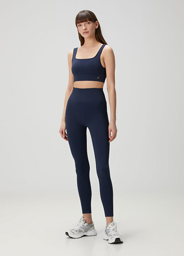 Jerf Holly Navy Blue Honeycomb Patterned Leggings - 1