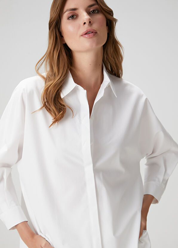 Beymen Club Beyaz Poplin Gömlek - 2