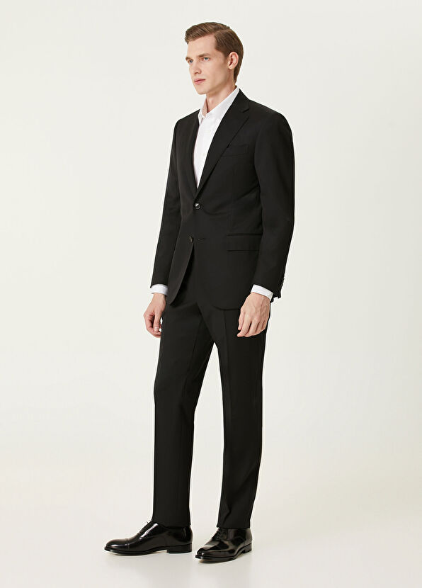 Siyah Yün Takım Elbise - Görsel 4