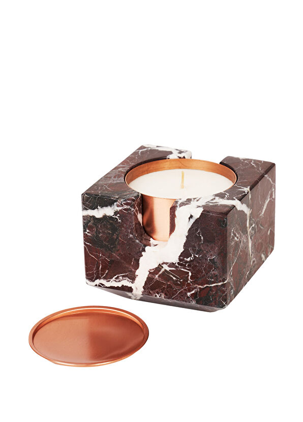 Haus 34 Glow Ela Copper Marble Candle Holder - 1