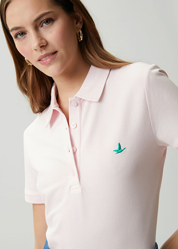 Beymen Club Açık Pembe Kontrast Logolu Polo T-shirt - 2