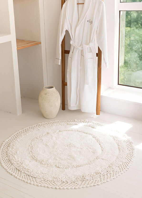 Irya Moon Ekru Banyo Paspası 120x120 cm - 4