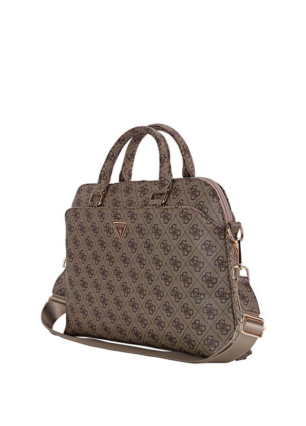 4G Desenli Üçgen Logolu Omuz Askılı 15" Laptop Çantası - Görsel 3