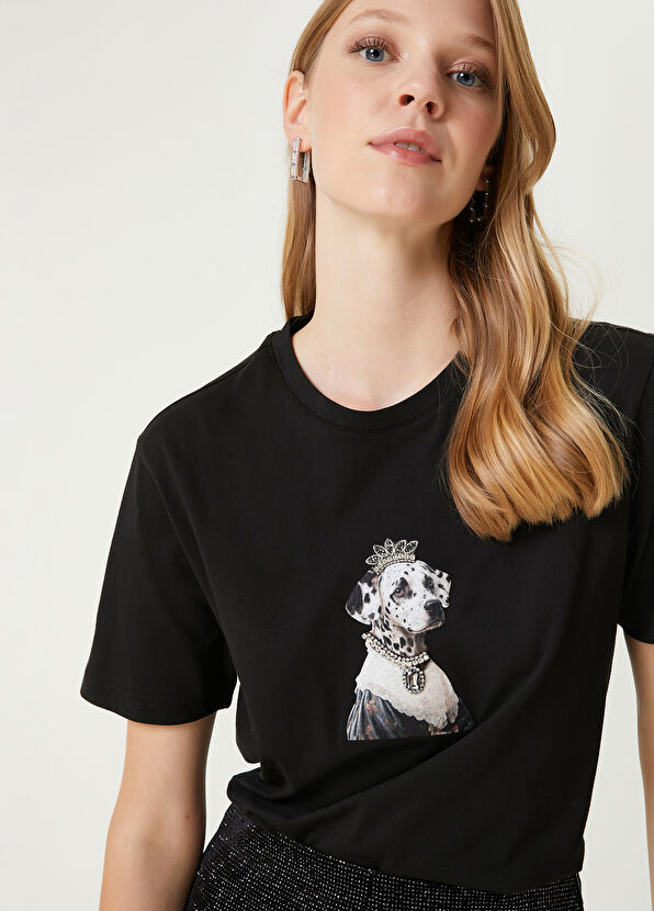 Beymen Club Siyah Dalmaçyalı İşlemeli T-shirt - 2
