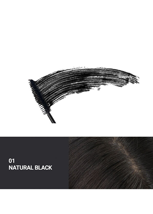 Moremo Keratin Easy Cover #01 Natural Black White Hair Eyebrow Beard Concealer Mascara 12 gr - 3