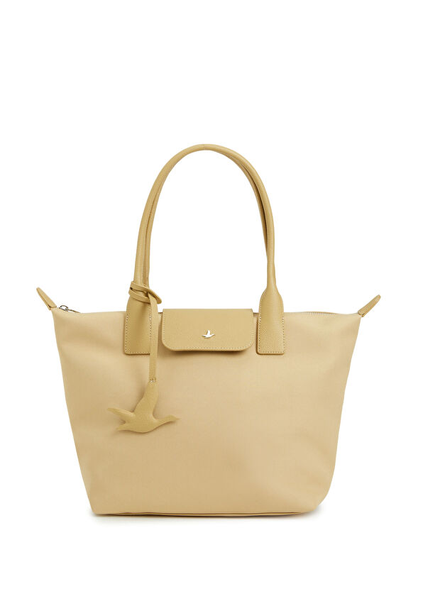 Beymen Club City Medium Beige Women's Shopping Bag - 1