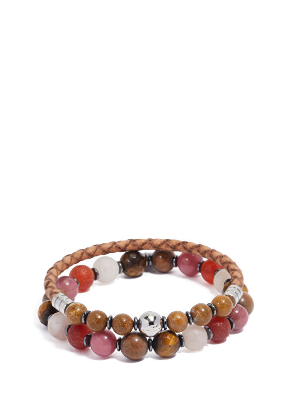 Beymen Club Brown Natural Stone Men's Bracelet - 1
