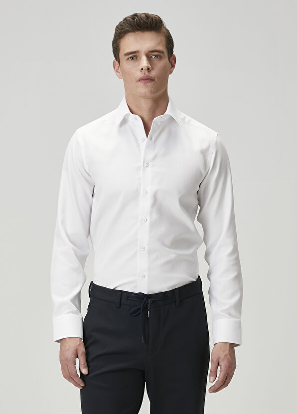 Beymen Club Slim Fit Beyaz Non-iron Gömlek - 2