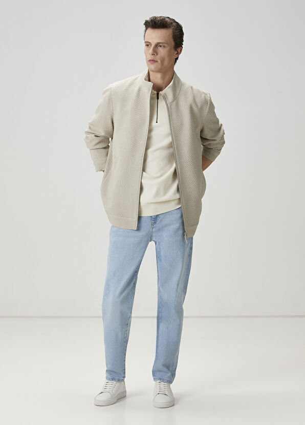 Beymen Club Beige Diagonal Patterned Coat - 2