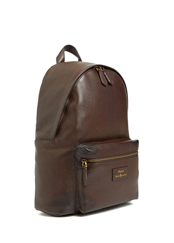 Koyu Kahverengi Erkek Deri Sırt Çantası - Görsel 3