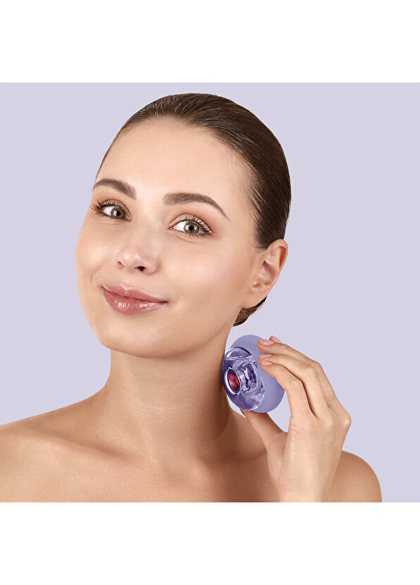 Geske Sonic Cool & Warm Face and Body Massager Purple Titreşimli Led Terapili Yüz ve Vücut Masaj Cihazı - 2