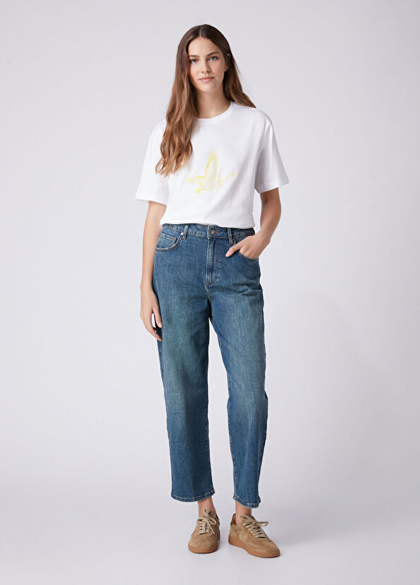 Beymen Club Off-White Yellow Logo T-shirt - 3