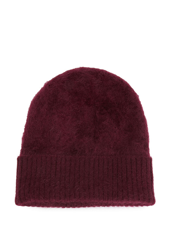Beymen Club Burgundy Women's Brushed Cashmere Beanie - 1