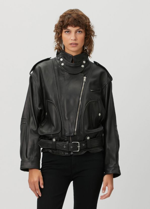 Isabel Marant Farza Siyah Deri Ceket - 1