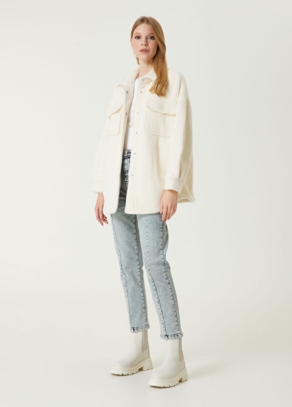 Beymen Club Oversize Off-White Over Shirt - 3