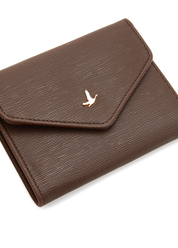 Beymen Club Kahverengi Logo Detaylı Küçük Kadın Cüzdan - 4