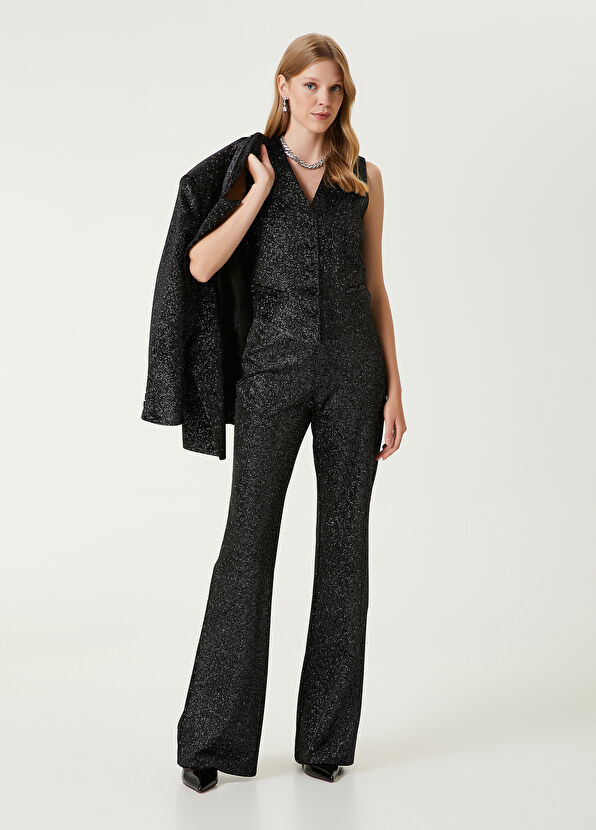 Beymen Club Siyah Simli Abiye Yelek - 4