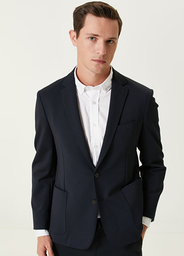 Beymen Club Navy Blue Knitted Blazer - 2