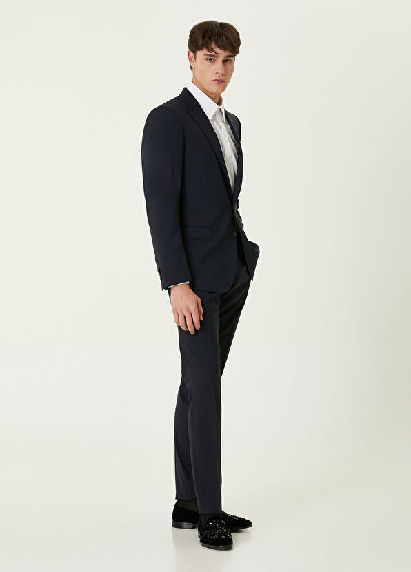 Dolce&Gabbana Martini Lacivert Yün Takım Elbise - 4