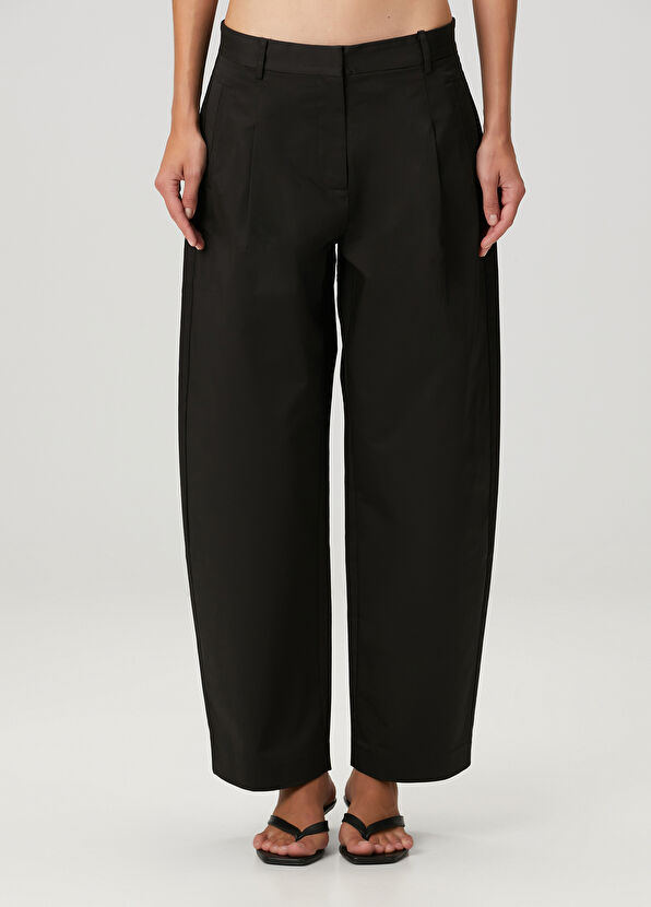 St. Agni Siyah Pile Detaylı Organik Pamuk Pantolon - 2