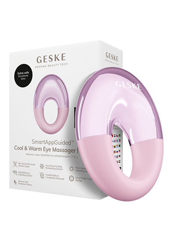 Geske Cool & Warm Eye Massager Pembe 7'si 1 Arada Serin ve Sıcak Göz Masaj Aleti  - 3