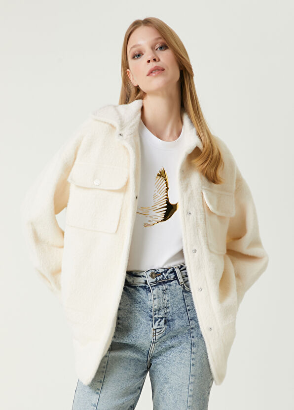 Beymen Club Oversize Off-White Over Shirt - 1