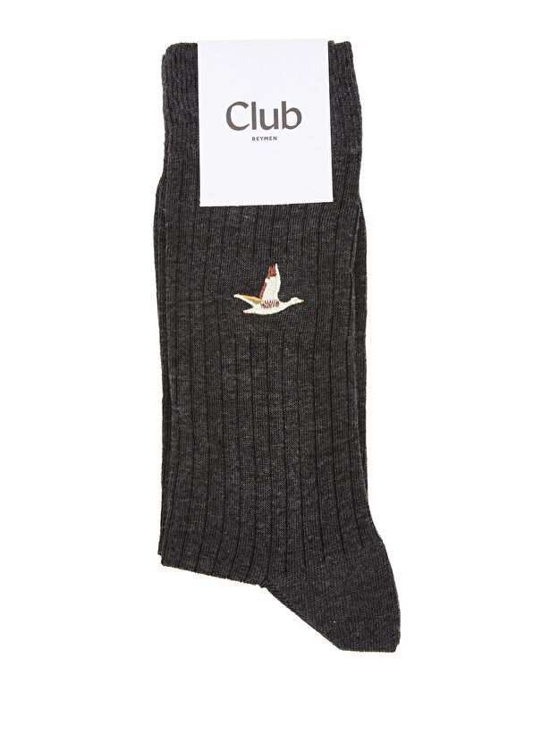 Beymen Club Antrasit Logolu Erkek Derby Çorap - 1