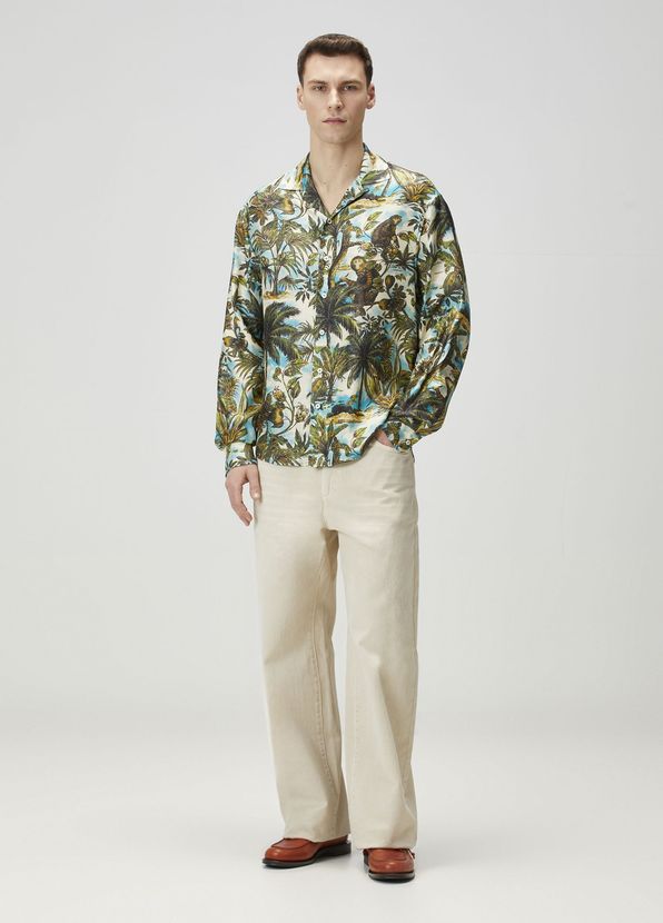 Dsquared2 Multicolored Monkey Print Silk Shirt - 2