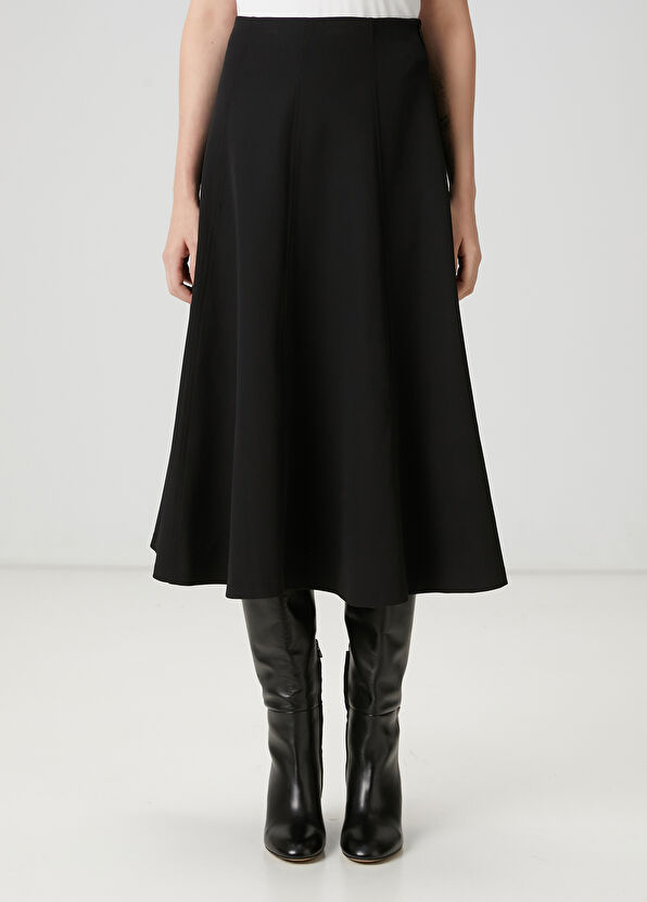 Beymen Club Siyah Midi Kloş Etek - 2