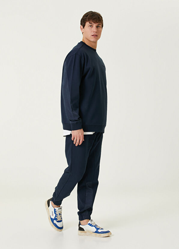 Les Benjamins Lacivert Logo Detaylı Sweatshirt - 2