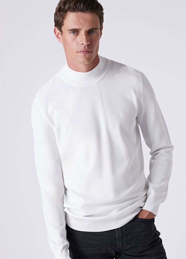 Beymen Club Off-White Half Turtleneck Sweater - 1
