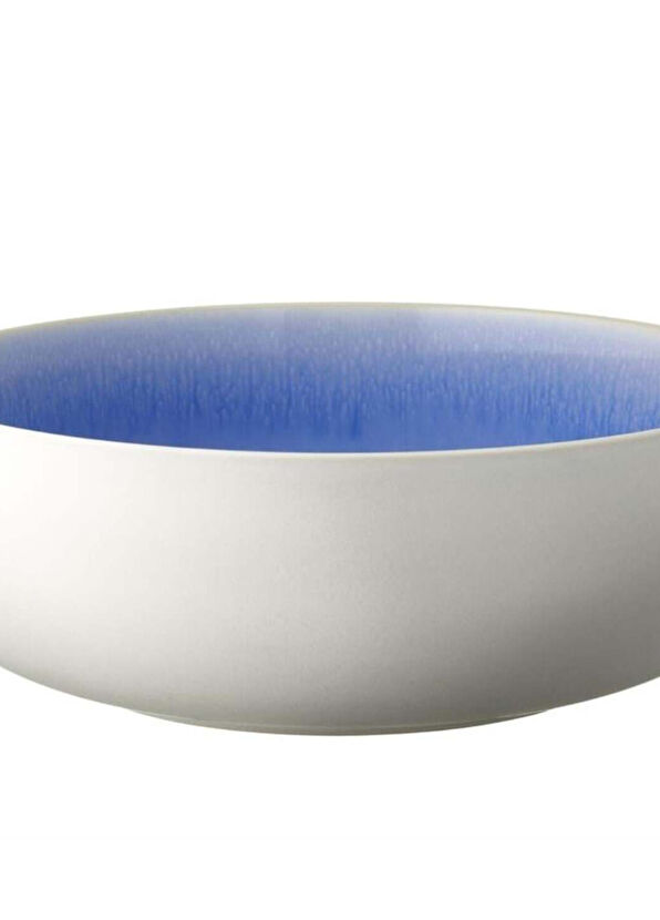 Studio Round North Mat Beyaz Parlak Nehir Seramik Salata Kasesi  - 4