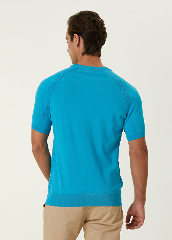 Beymen Club Turquoise Short Sleeve Sweater - 4