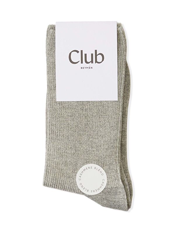 Beymen Club Light Grey Women's Cashmere Blend Bamboo Socket So - 1