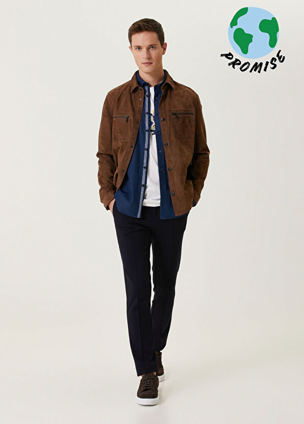 Beymen Club Lacivert Beli Kordonlu Nervürlü Örme Spor Pantolon - 1