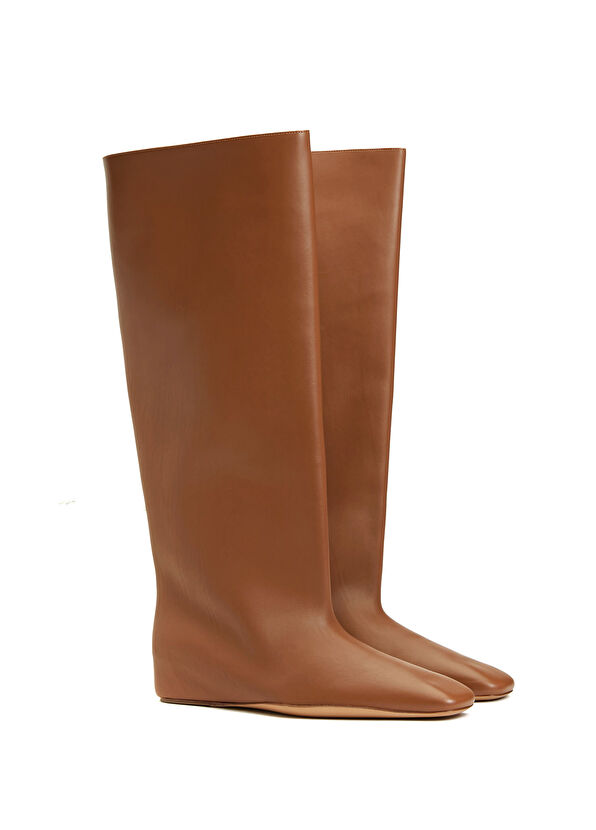 Jil Sander Taba Kadın Deri Çizme - 2