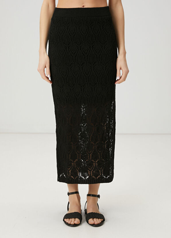 Beymen Club Black Midi Tricot Skirt - 2