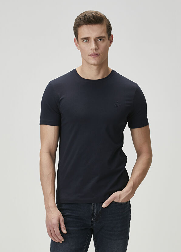 Beymen Club Navy Blue Basic T-Shirt - 1