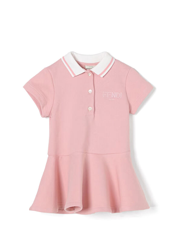 Fendi Pembe Kız Bebek Polo Elbise - 1