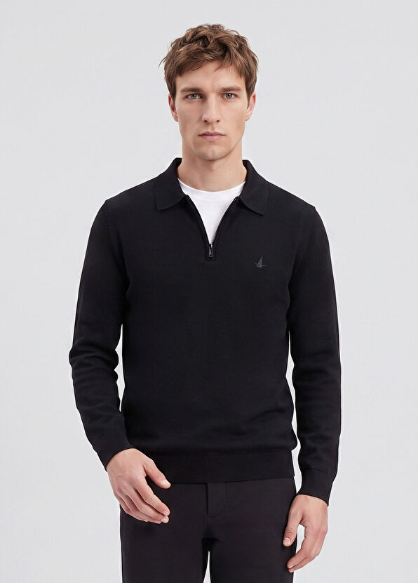 Beymen Club Black Polo Sweater - 4
