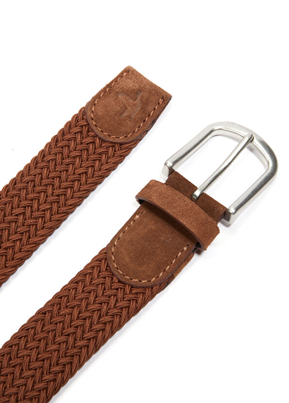 Beymen Club Kiremit Lastik Örgülü Erkek Kemer - 2