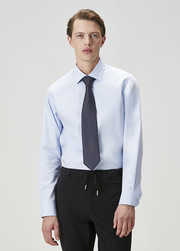 Beymen Club Comfort Fit Açık Mavi Non-iron Oxford Gömlek - 3