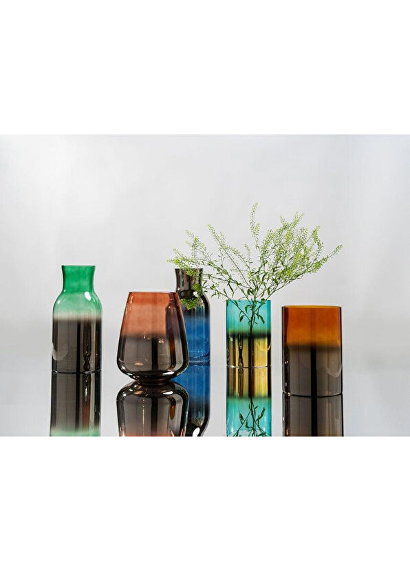 Kare Design Glow Yeşil Cam Vazo - 4