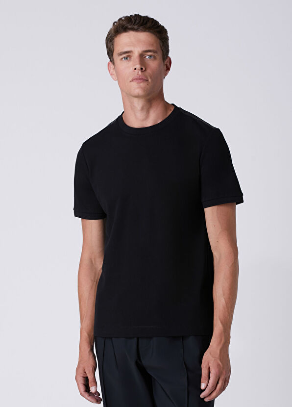 Beymen Club Basic Fit Siyah Pike T-shirt - 2