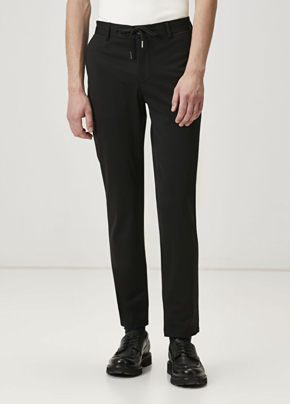 Beymen Club Black Diagonal Patterned Sports Pants - 2