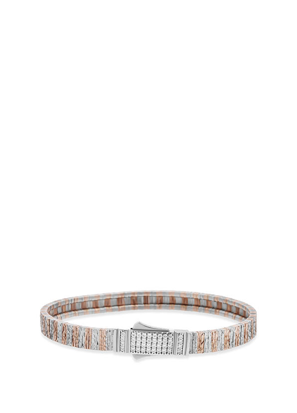 Orena Jewelry Dualis White 925 Sterling Silver White Stone Women's Bracelet - 1